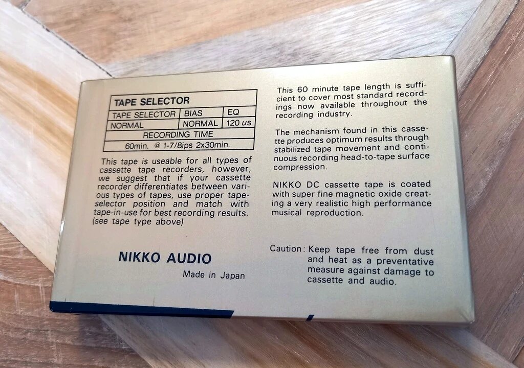 NIKKO AUDIO DC60 аудиокассета