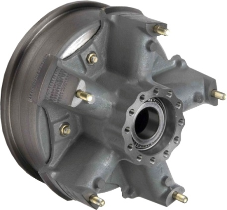 Рис. 2 Задняя ступица автомобиля КамАЗ в сборе с тормозным барабаном