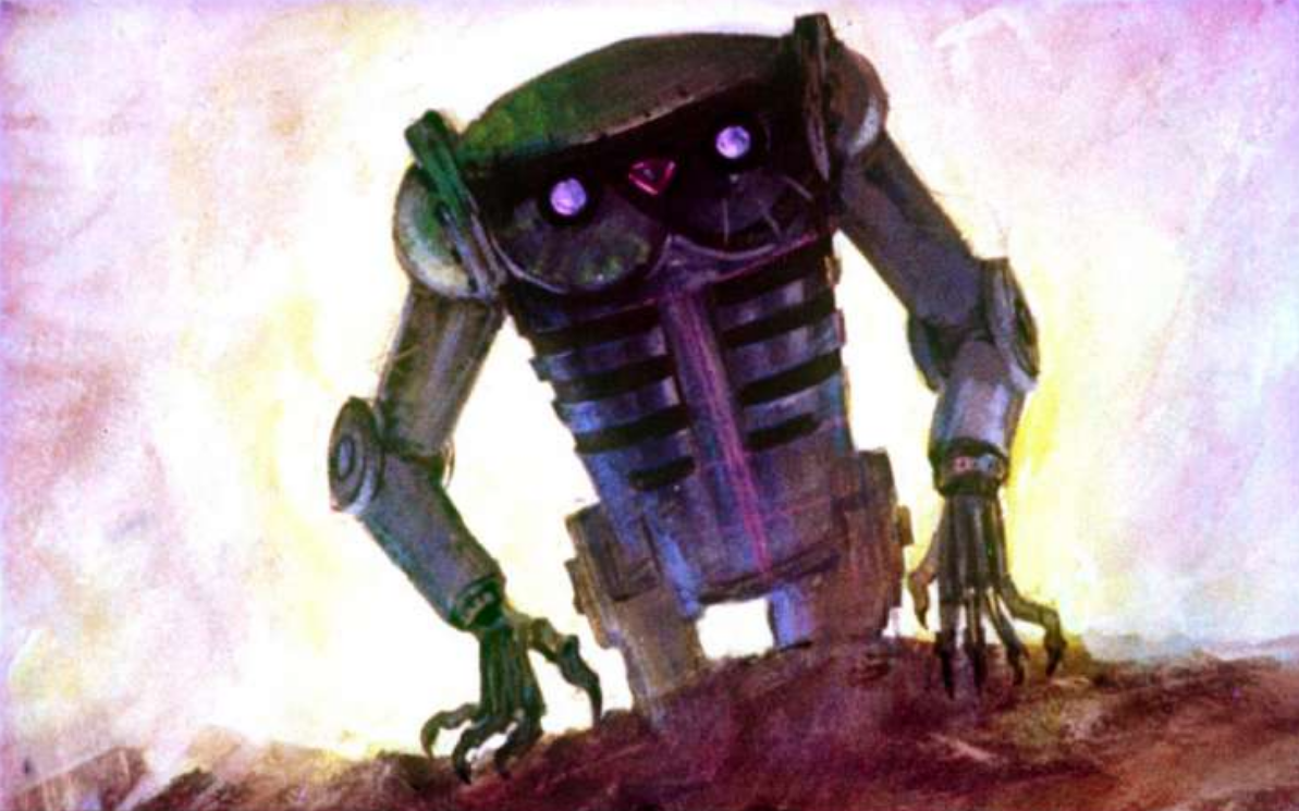 Робот СЭТАВР. Слайд из диафильма «Охота на Сэтавра», 1980 г.