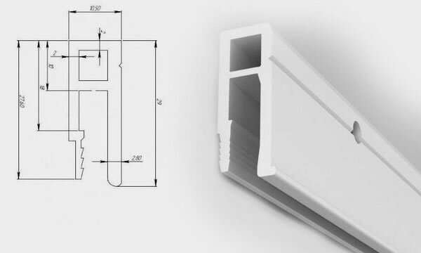 Профиль пластиковый для натяжных потолков фото 3