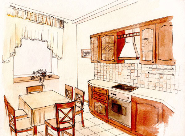 Как самому нарисовать проект кухни и с чего начать