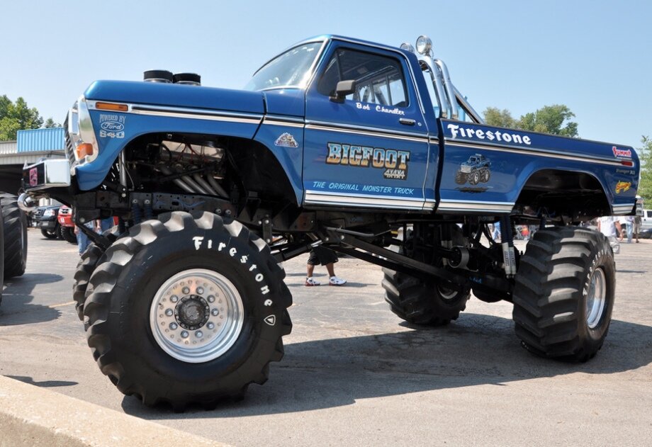 Бигфут монстр. Ford монстр трак. Форд бигфут. Ford f150 1974 Bigfoot. Ford f150 Bigfoot.
