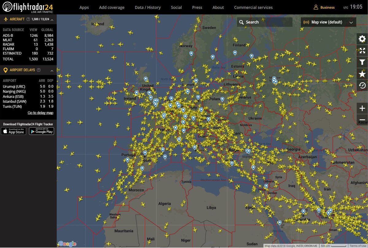 Отслеживание самолетов flightradar24 на русском языке