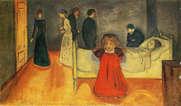 Эдвард Мунк. «Мертвая мать и ребенок». 1897–1899. Munchmuseet