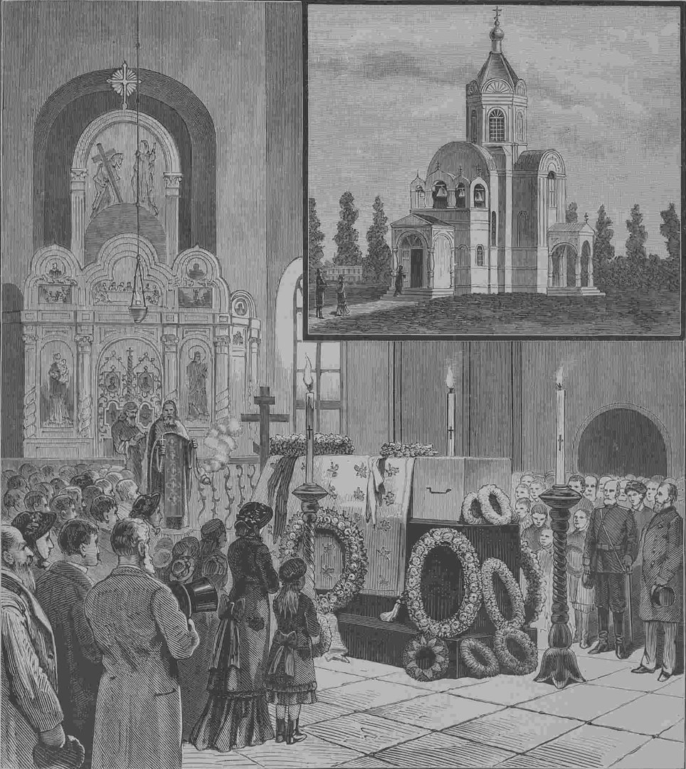 Панихида в церкви святого князя князя Александра Невского в Вержболове у границы России