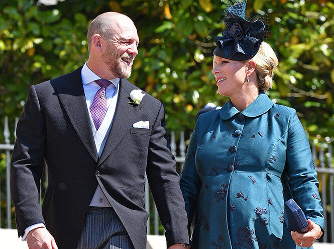 Майк и Зара на королевской свадьбе принца Гарри и Меган Маркл, 20 мая 2018 года 