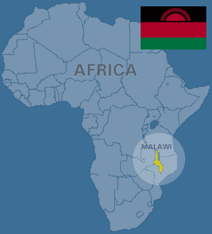 Малави на карте Африки
