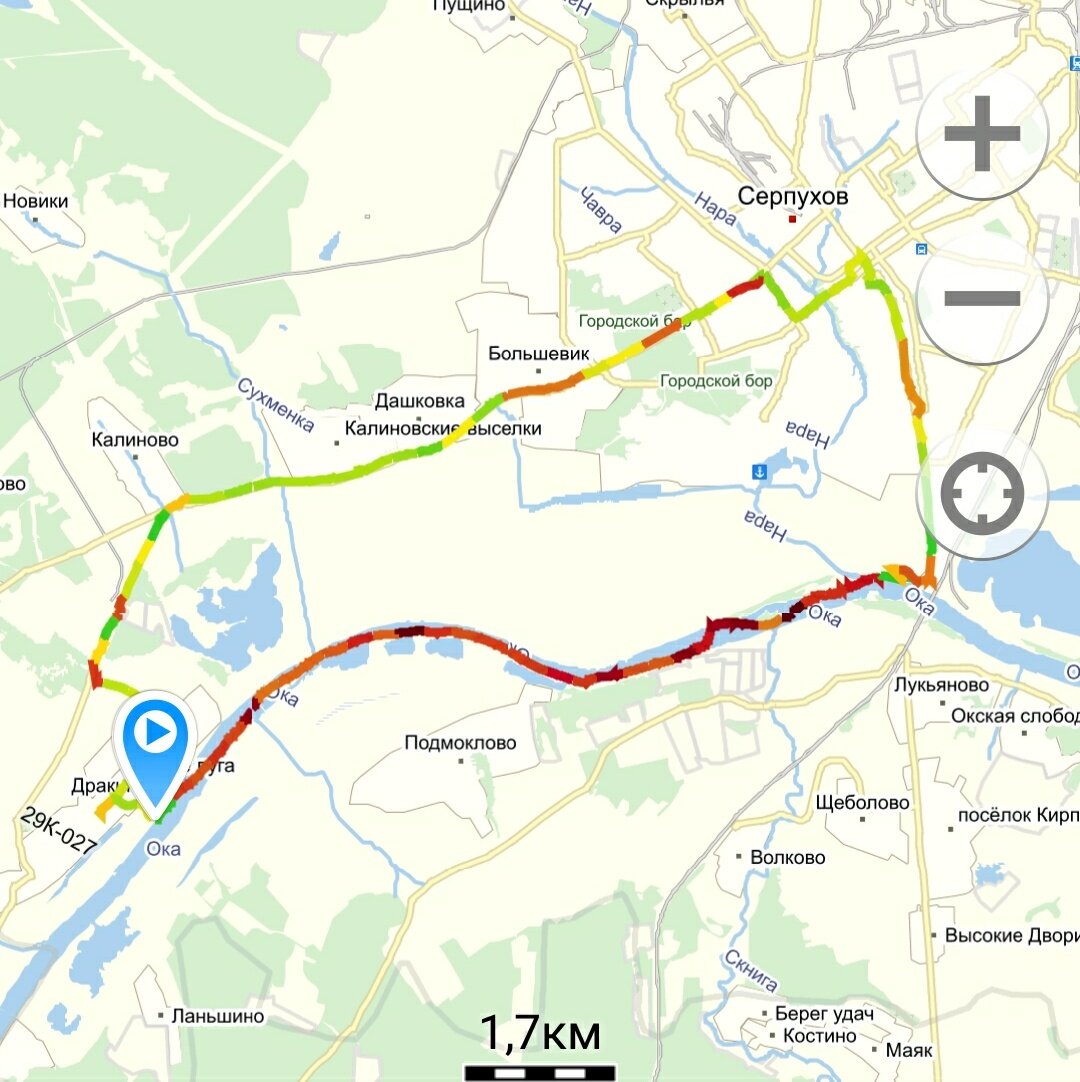 Карта пущино московской области