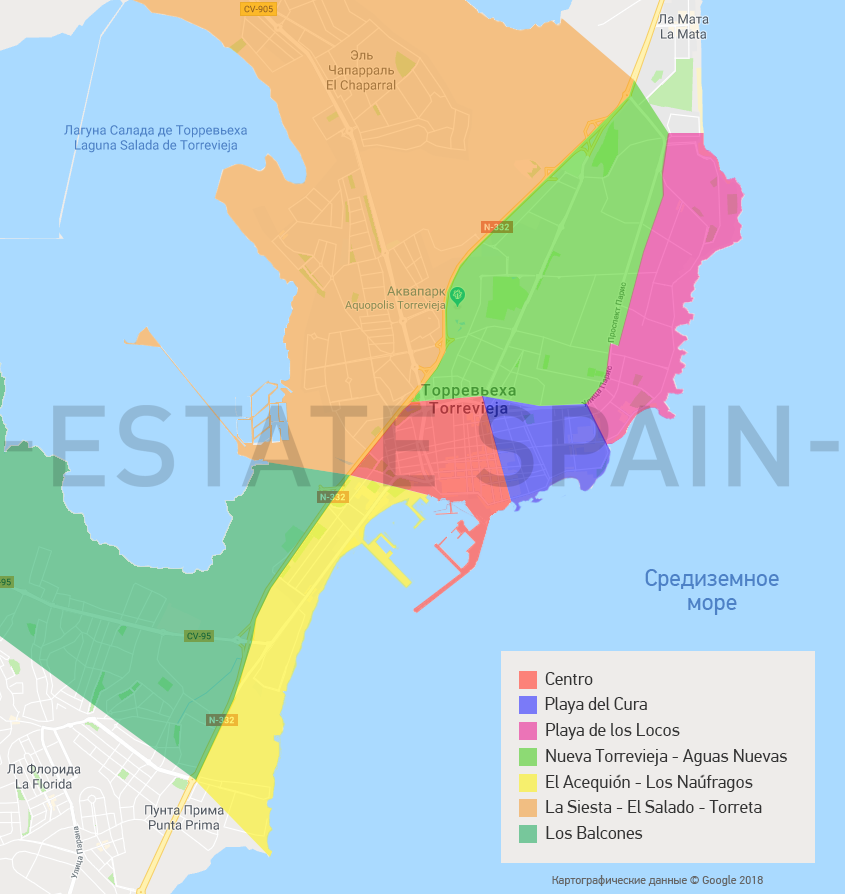 Карта торревьеха испания на русском языке