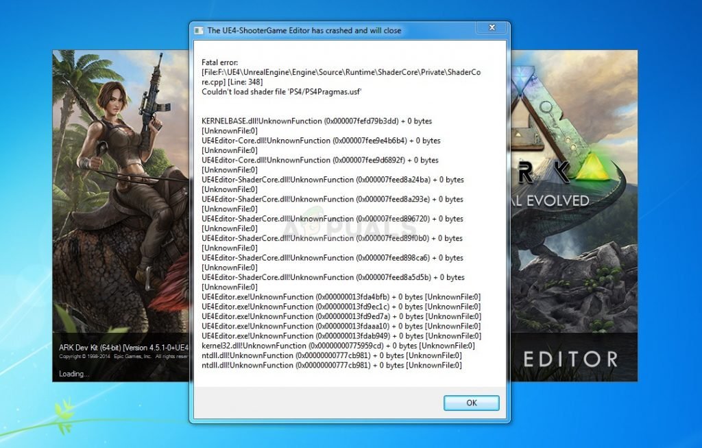 Fatal error в ARK Survival Evolved