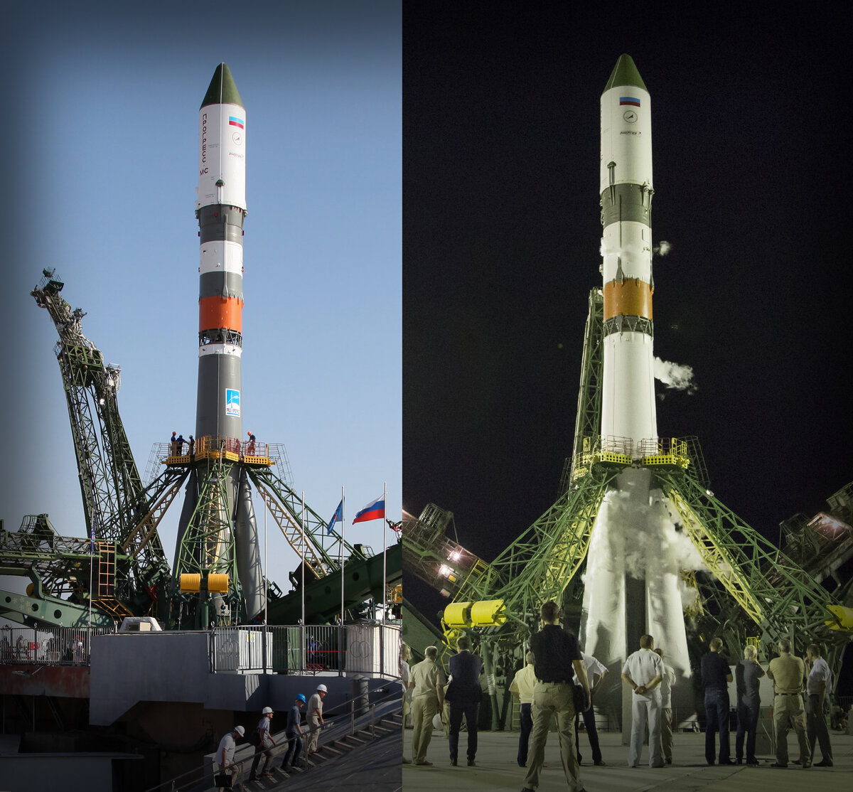 Ракета перед стартом 10 июля 2018, космодром "Байконур" / Источник: roscosmos.ru