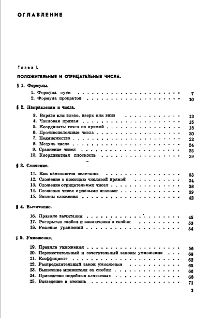 Первая страница оглавления