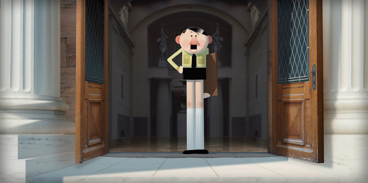 Гитлер в мультике кажется безобидным и даже милым)