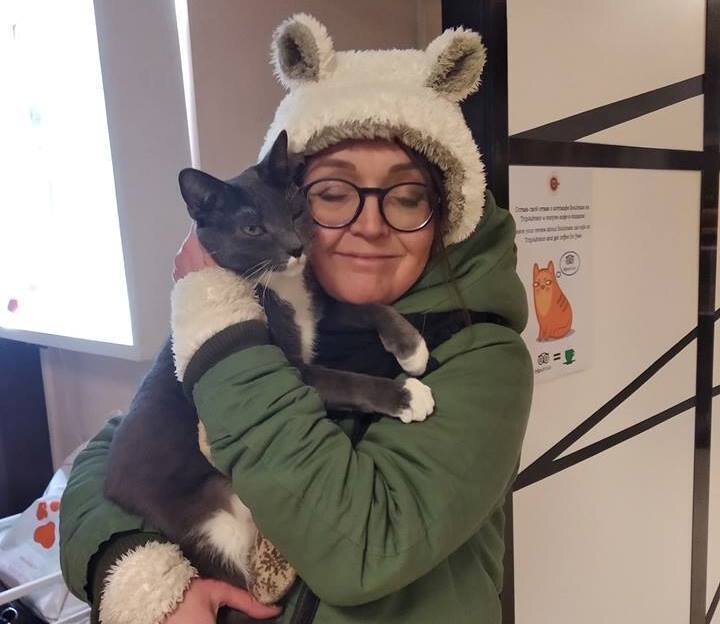 Лена с любимым котом