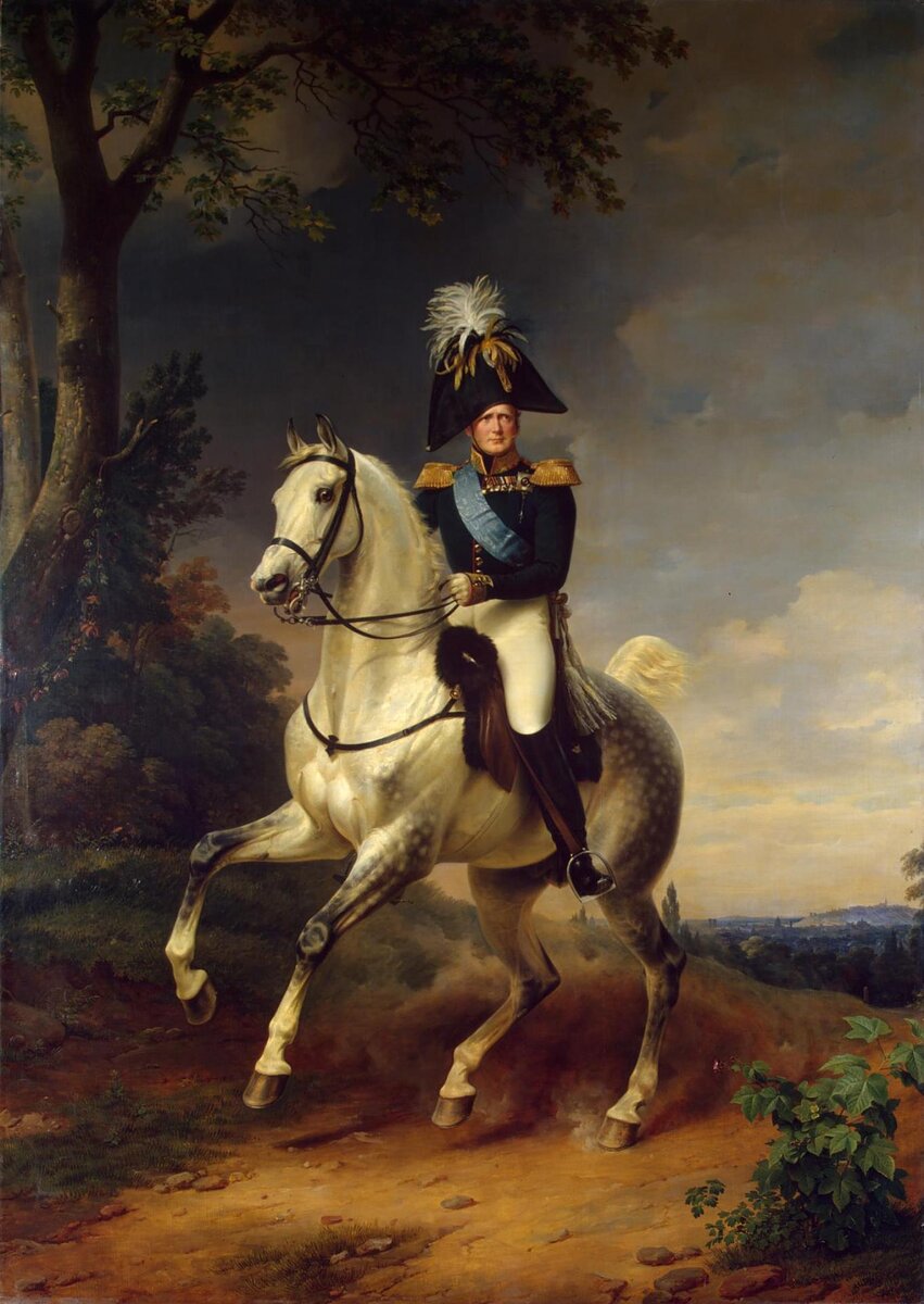 Портрет Александра I верхом на коне" кисти Франца Крюгера, 1837 год, из коллекции Государственного Эрмитажа