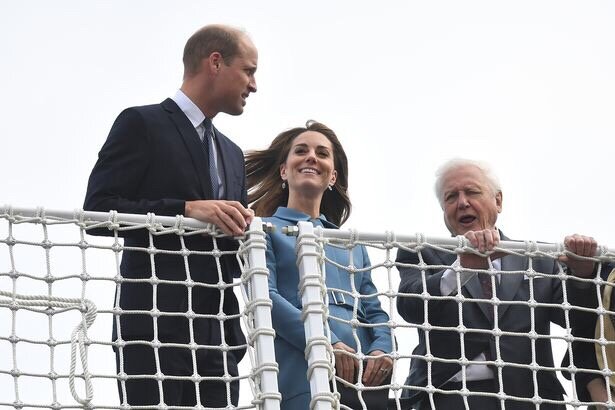 Принц Уильям и Кейт Миддлтон на церемонии вручения имени новому полярному кораблю