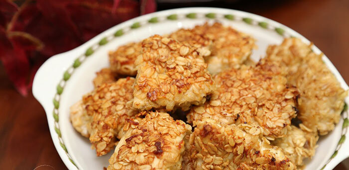 Куриное филе в овсяной панировке