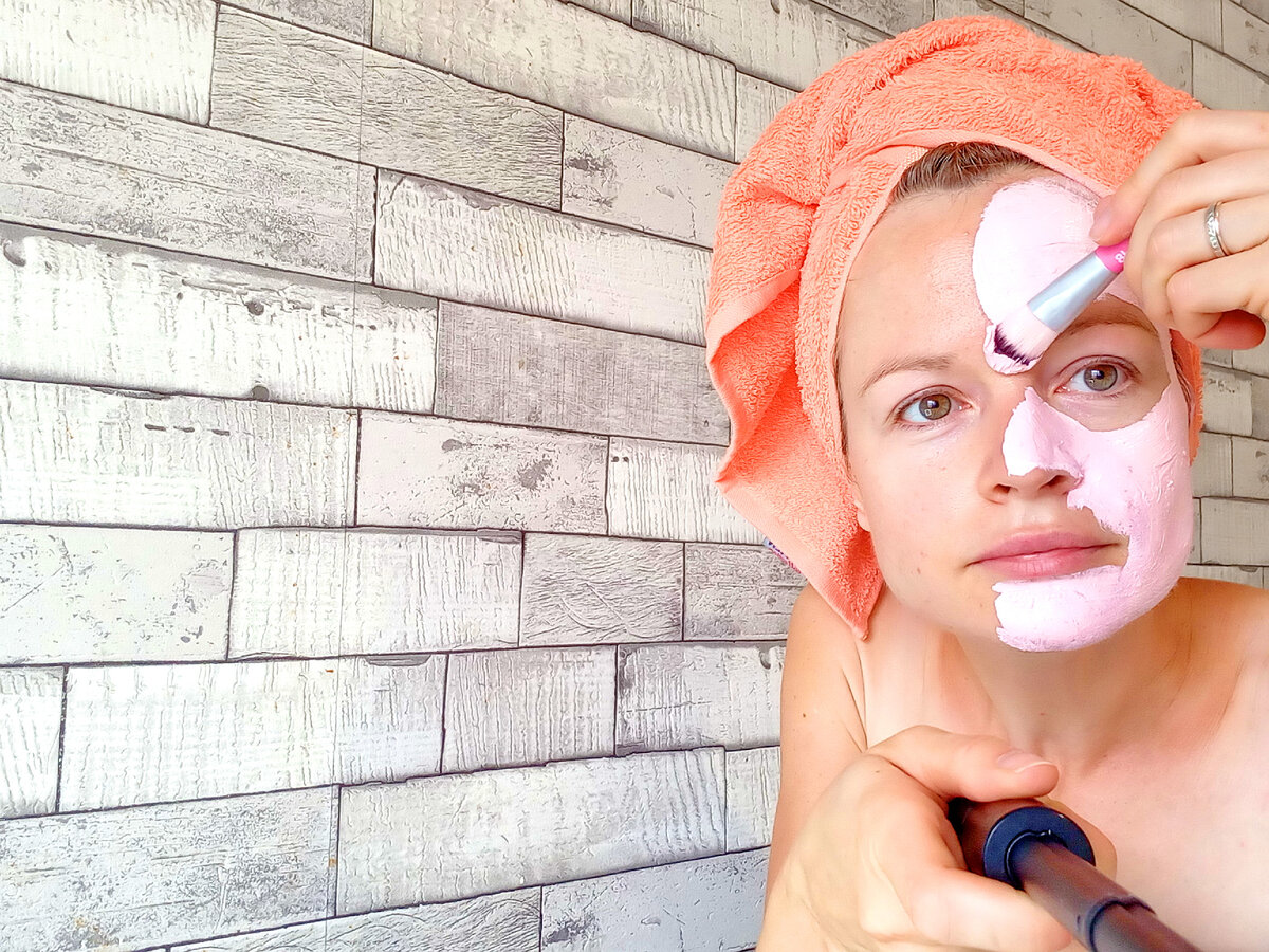 Маска из розовой глины из Австралии Skind8.