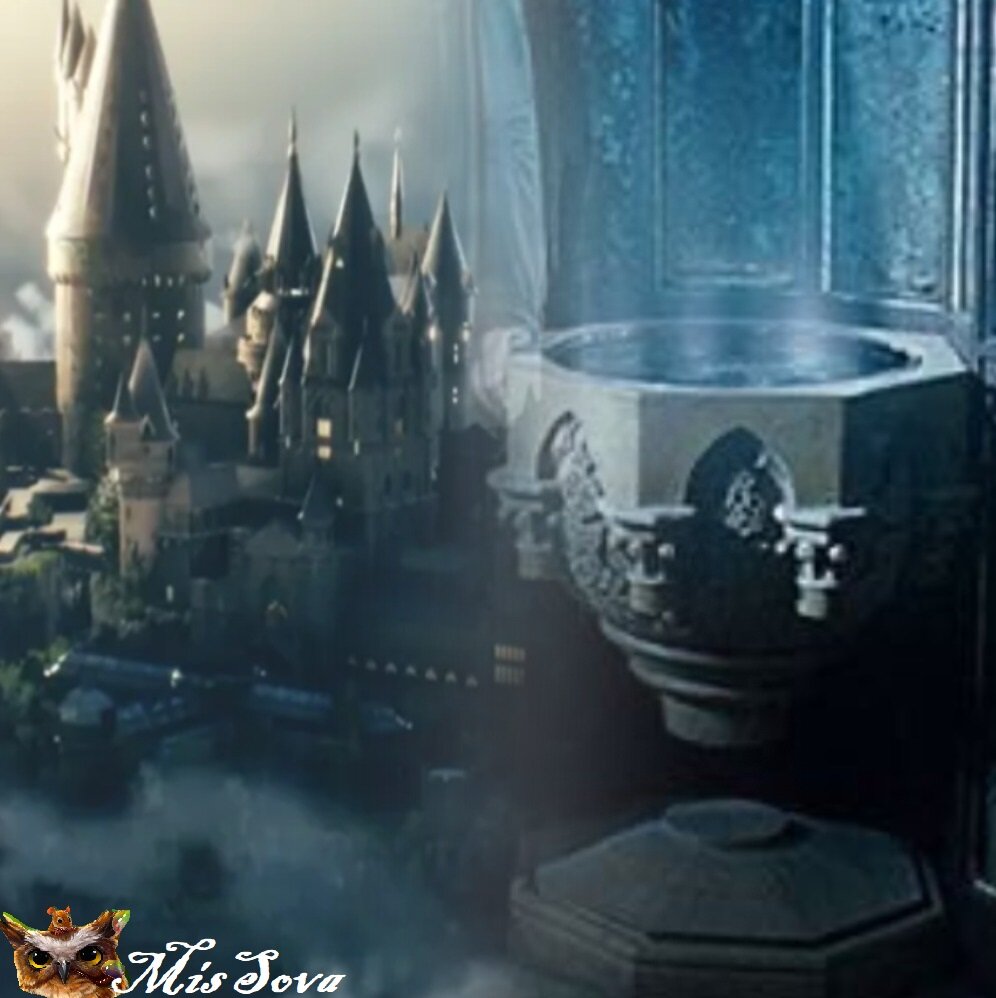 Омут памяти - артефакт, хранящий все секреты волшебного мира. Коллаж авторский