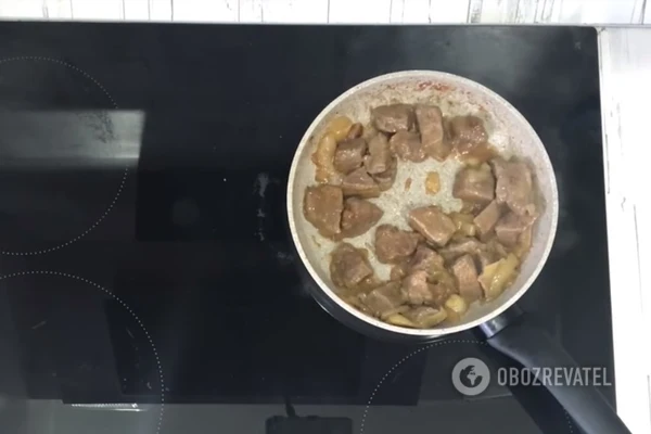 Жареная телятина на сковороде