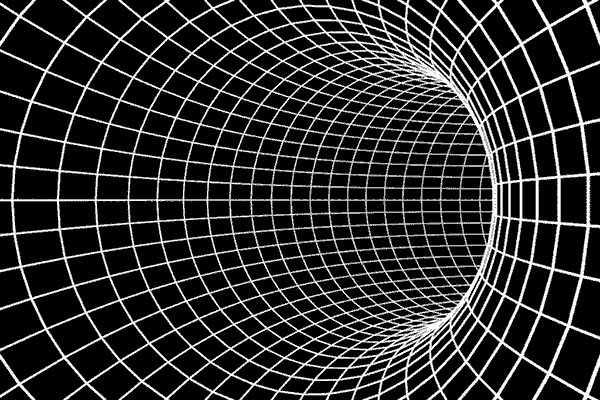 Втекание материи с левой внешней стороны в правую внутреннюю сторону