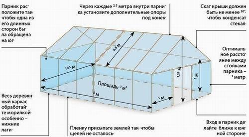 Теплица из брусков своими руками