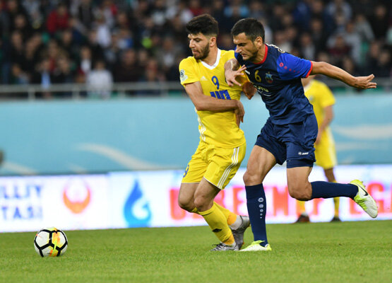 «Бунёдкор» — «Пахтакор» (1:0) ўйинидан лавҳа (сурат pfl.uz сайтидан олинди)