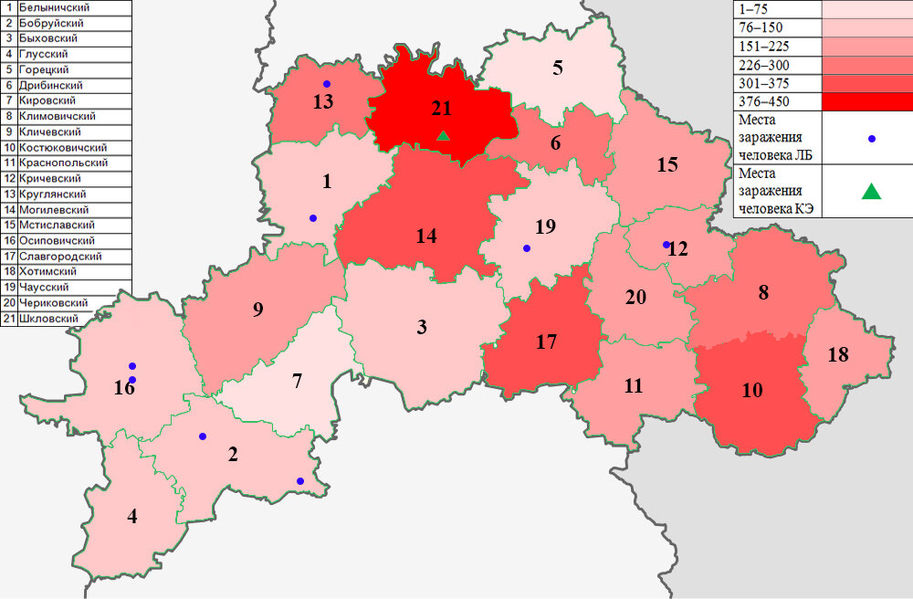 Карта клещей беларусь