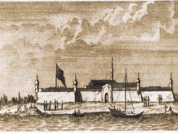 Гравюра с изображением Новодвинской крепости