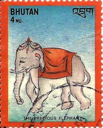 
Бутанская почтовая марка, 1986 год. 