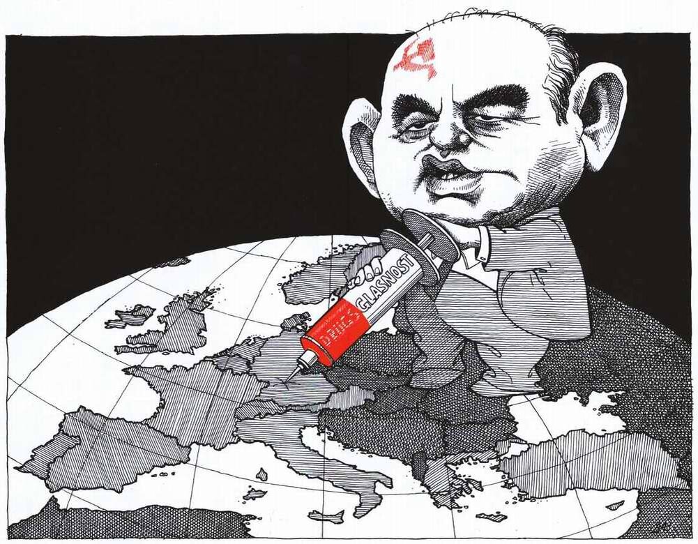 Сдерживание коммунизма. Перестройка карикатуры. Советские политические карикатуры.