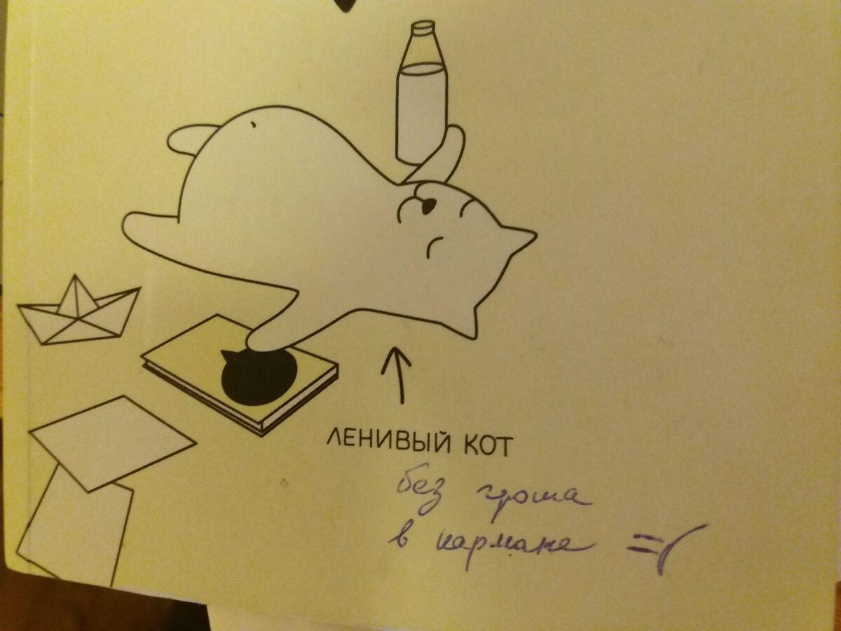 Занялась тут творчеством: картина "Ленивый кот без гроша в кармане, но с молоком"))
