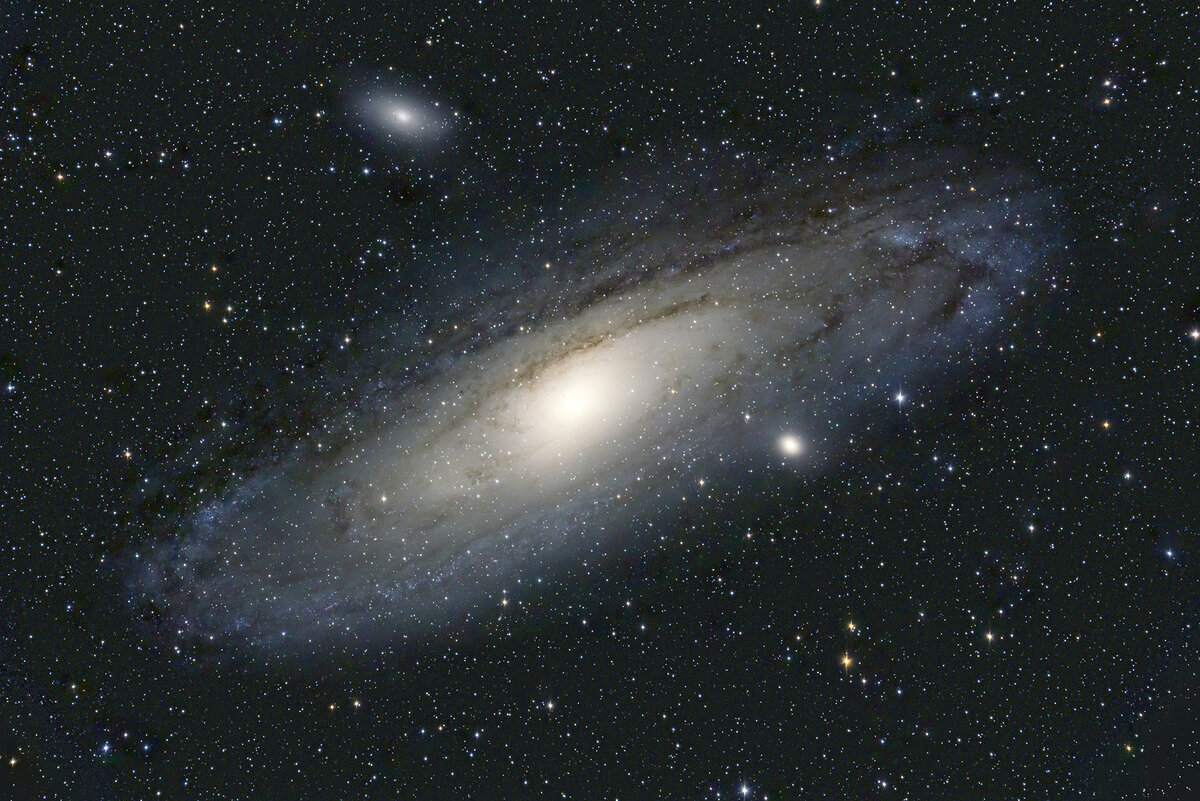 Туманность Андромеды. Фото через телескоп