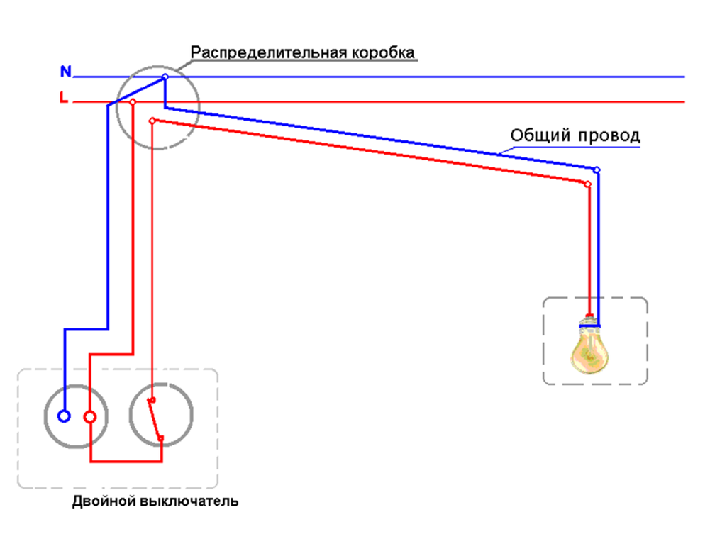 Подключение проходного выключателя