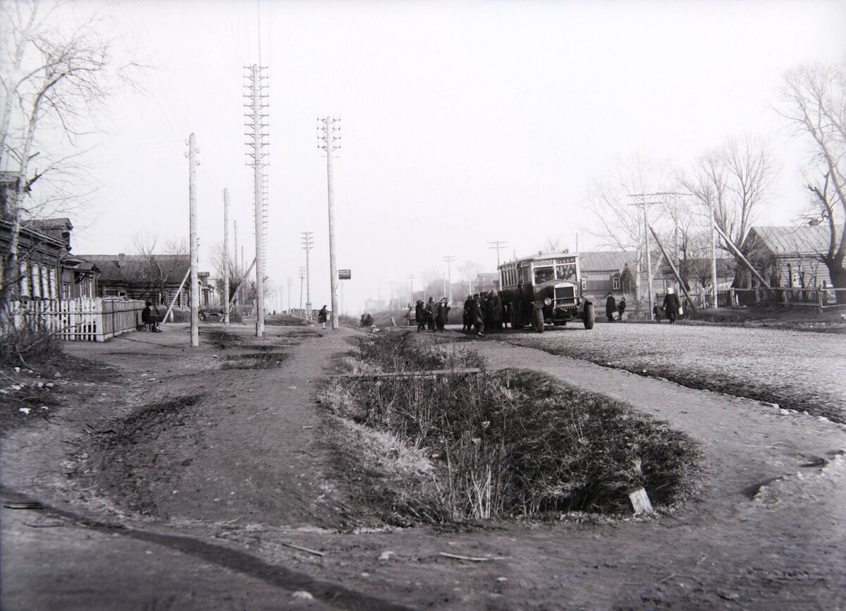 За Крестовским мостом, 1929 год. Сейчас это Проспект Мира.