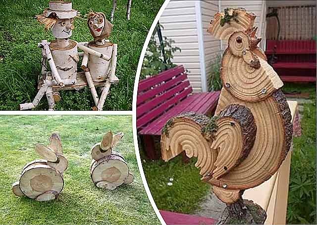 На любом приусадебном участке поселится настоящая русская сказка, если для работы использовать березовое полено. Смешные человечки, ослик с тележкой, паровозик, зайчики из спилов станут поводом для веселой улыбки и летнего радостного настроения. 
60 изделий из дерева своими руками: фото, схемы, видео
60 изделий из дерева своими руками: фото, схемы, видео
На заднем дворе дачи станет намного уютнее, если поставить туда необычную садовую мебель. К примеру, кресла, выдолбленные из целого бревна или симпатичные скамеечки для цветочной рассады.

По всем участку можно расставить пеньки с подушками, которые послужат удобными стульями, а если к ним сделать подсветку, то ночью они станут разноцветными светлячками.

60 изделий из дерева своими руками: фото, схемы, видео
поделки из спилов

60 изделий из дерева своими руками: фото, схемы, видео 60 изделий из дерева своими руками: фото, схемы, видео
В домашнюю обстановку креативные изделия из дерева вносят нотки природной естественности. Чего только не выпиливают из бесформенного куска древесины: оригинальные полочки, часы, вазы, подсвечники.

Особый колорит приобретают картины из спилов, деревянные инсталляции, а коврики, подставки и журнальные столики выглядят как желанные гости из леса.
60 изделий из дерева своими руками: фото, схемы, видео
60 изделий из дерева своими руками: фото, схемы, видео
Не забывают мастера и про праздники! К Новому году сколачивают пахучие елки из сосны, строгают деревянные игрушки и украшают быт необычными волшебными поделками.

Понравились простые деревянные изделия? Уверенна, да! Невозможно остаться равнодушным к такой природной красоте. Хотите сотворить уникальные самоделки из дерева своими руками? Тогда читайте статью до конца, изучайте подробные мастер-классы и берите идеи на вооружение.

Из древесного материала можно вырезать плошку для супа, а можно построить настоящий корабль и отправиться в дальнее плавание.

Сейчас за 1 минуту научу вас, дорогие читатели, различать виды деревянных изделий:

Токарные. Понятно, что это предметы, сделанные на токарном станке. Несложное по конструкции устройство позволяет придавать деревянным пенькам идеальные формы. Токари на станке выпиливают посуду, вазы, балясины для лестниц и даже великолепные скульптуры.
Столярные. В мастерских умелые мастера из простых досок или поленьев создают полезные для быта столярные изделия. У столяров можно заказать мебель, изогнутую лестницу, беседку для дачи, двери, уютную будку для любимой собаки.

 
Эксклюзивные. И третья категория, которая объединяет нестандартные ручные поделки. Если дома или в гараже нет никаких станков для выпиливания, а есть только фантазия и желание творить, вы все равно сможете создать своими руками красивые деревянные изделия.
60 изделий из дерева своими руками: фото, схемы, видео поделки из спилов
 
60 изделий из дерева своими руками: фото, схемы, видео
60 изделий из дерева своими руками: фото, схемы, видео