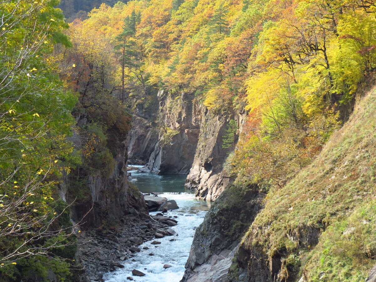 Гранитный каньон, вид с автодороги Майкоп - Гузерипль. 