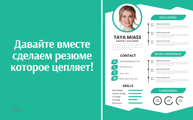 Современное резюме 2022 образец