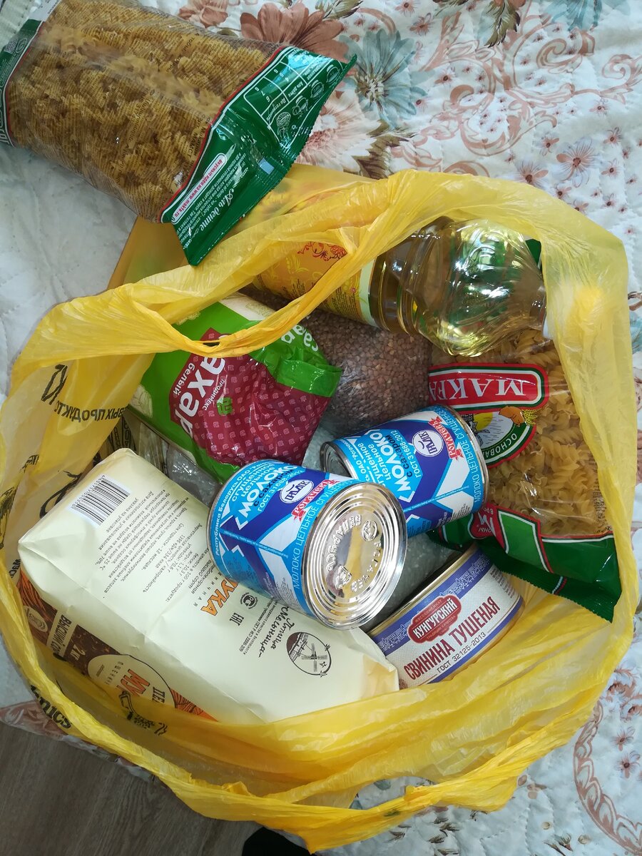 Сухпаек на ребёнка, по цене примерно 780р и 8 кг нетто (Пермский край) 