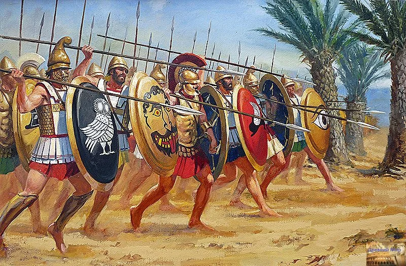 Греческая фаланга в песках Египта