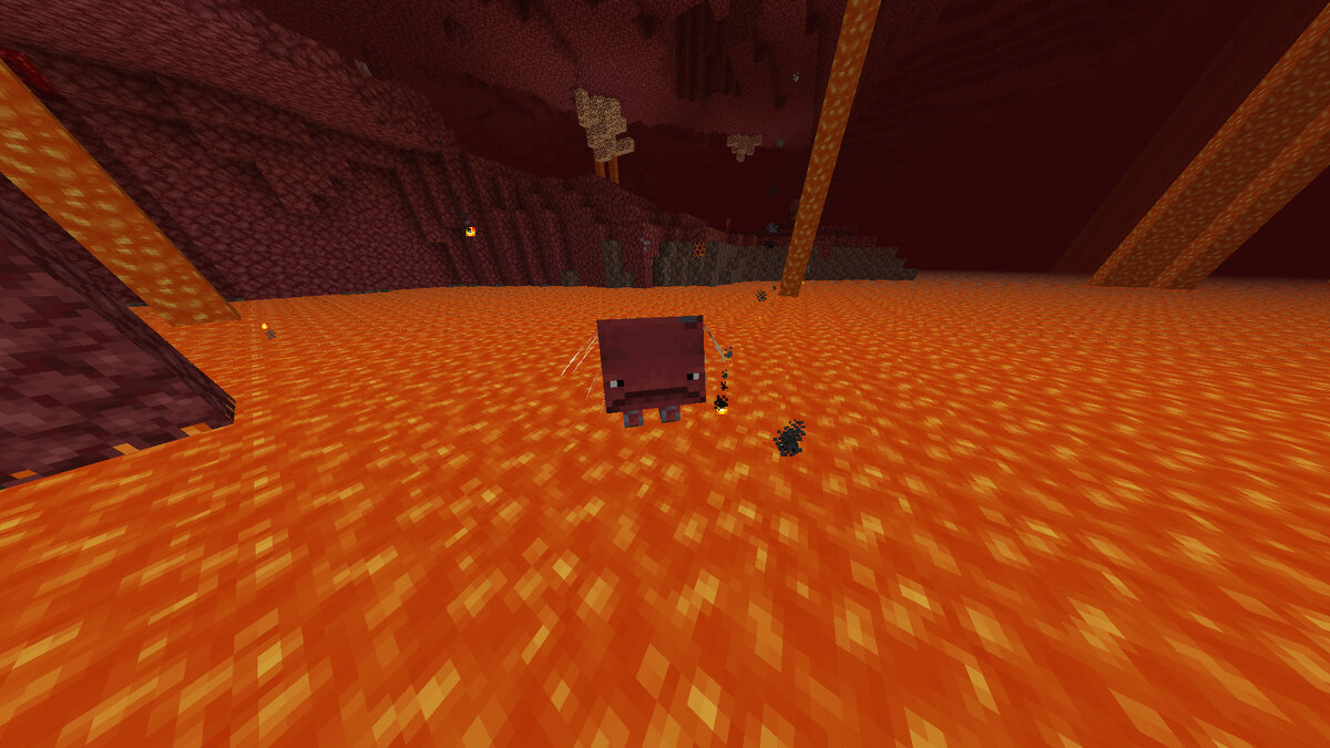 Страйдер на лаве.