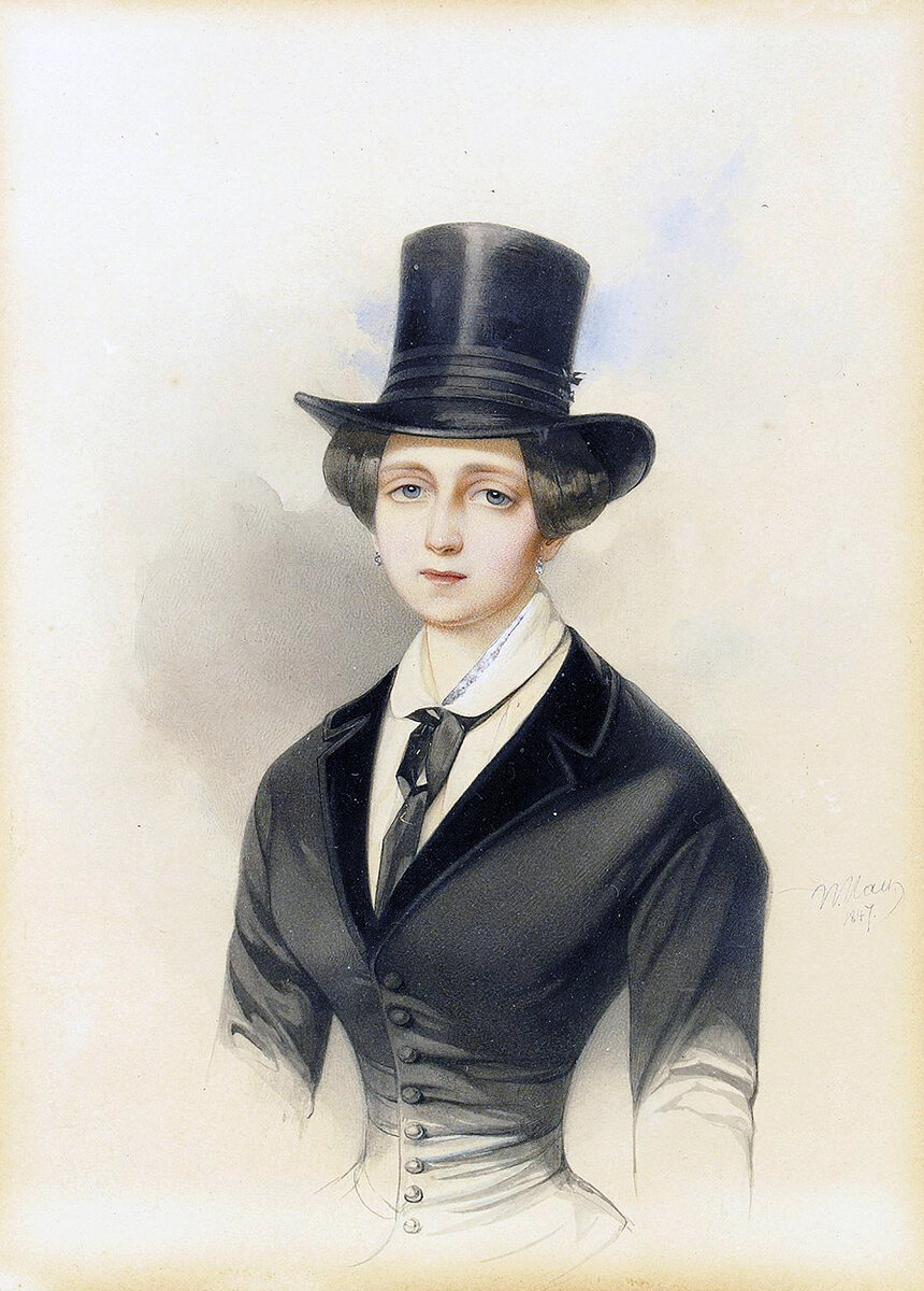 Владимир Гау. Великая княжна Екатерина Михайловна. 1847. Государственная Третьяковская галерея, Москва