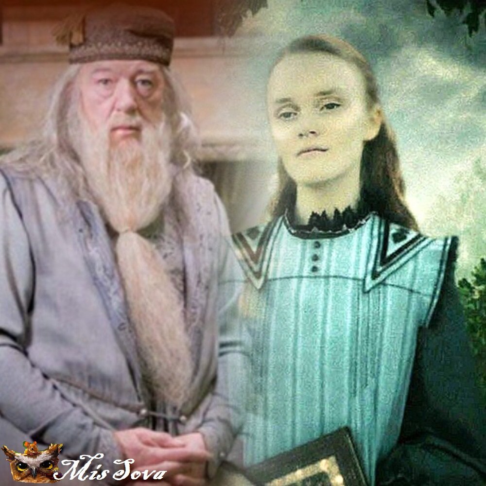 Его семья, его потеря. Интересно, можно ли в "жертвенности" сравнить Ариану и Гарри? Коллаж авторский