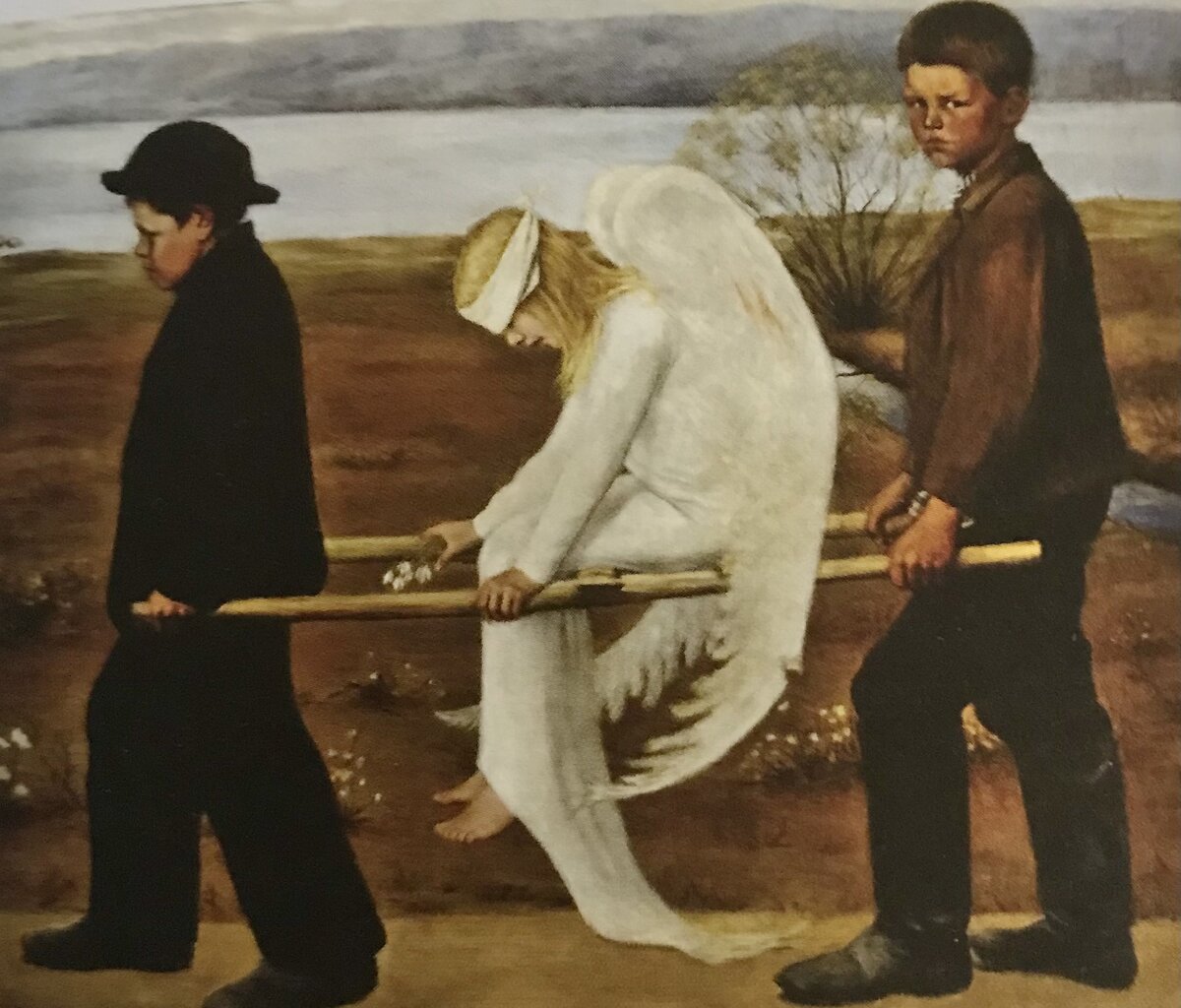 Хуго Симберг. Раненый ангел, 1903 год. Атенум, Хельсинки. Иллюстрация из книги Алины Аксеновой «Искусство ХХ века».- М.: Бомбора, 2021