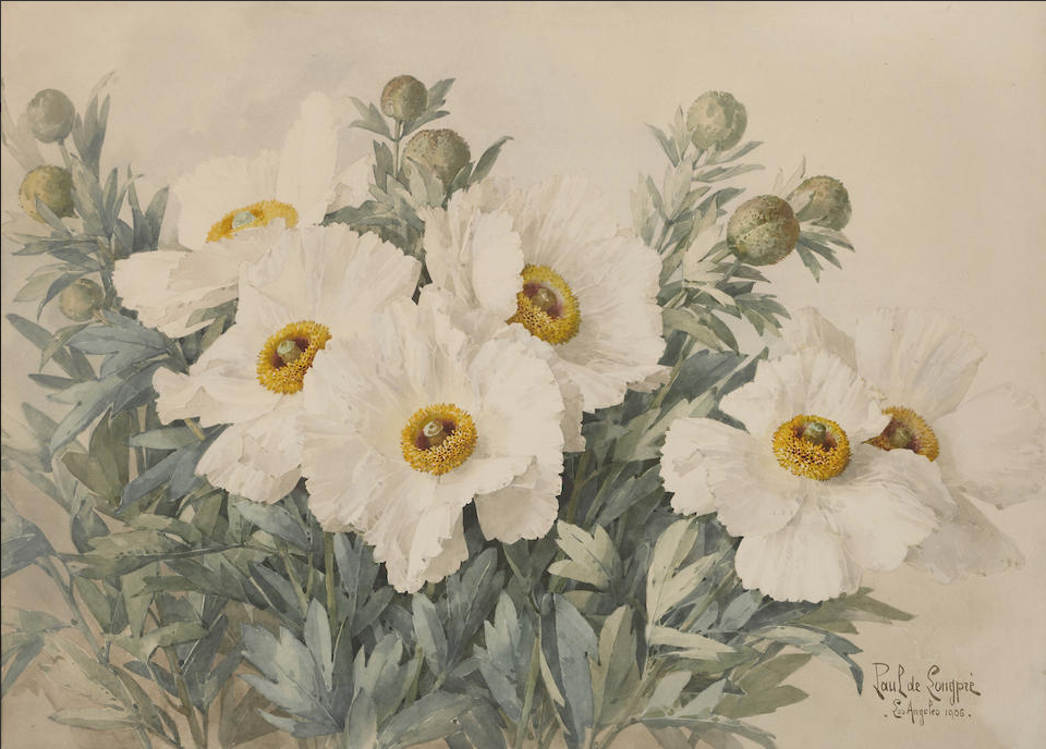 акварель. Художник из Франции Поль Де Лонгпре (Paul de Longpre)