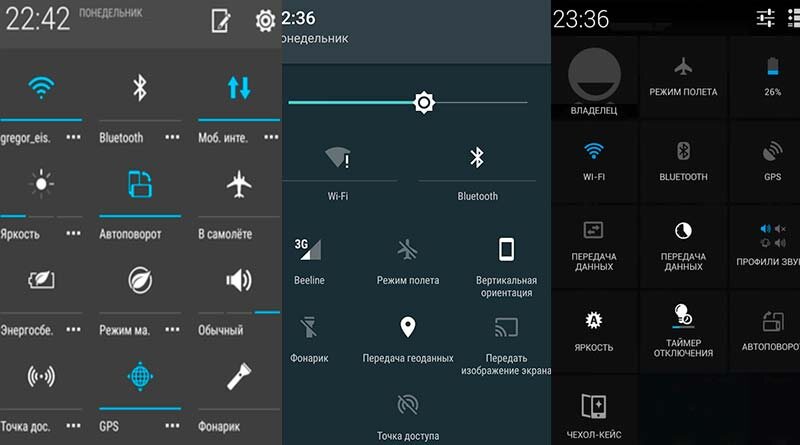 «Шторка» на Android-устройствах