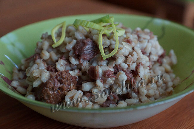 Перловка с мясом в мультиварке