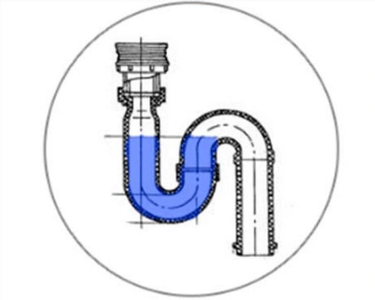 Гидрозатвор сантехнического сифона