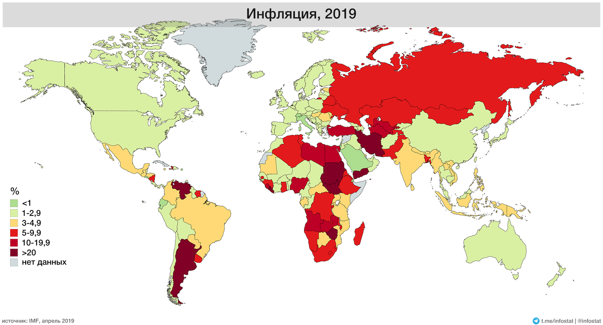 Высокий уровень инфляции в стране