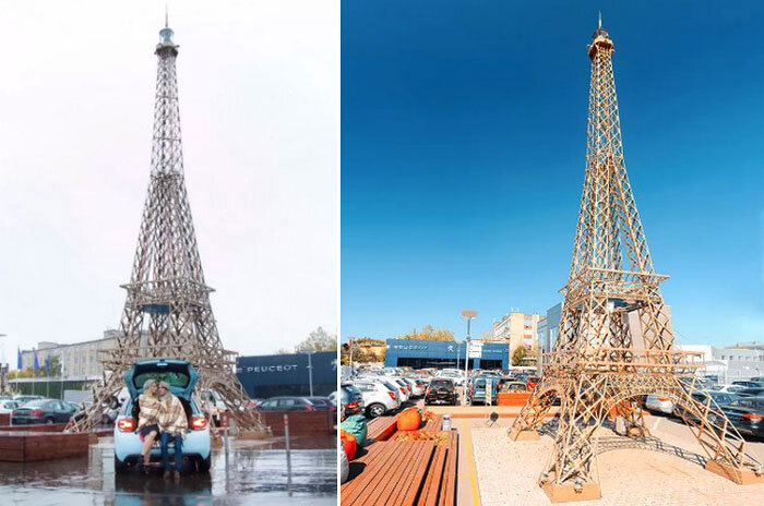 "Эйфелева башня" на территории автосалона  «Favorit Motors»